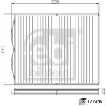febi Innenraumfilter 177345 febi Innenraumfilter 177345