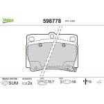 Valeo Bremsbelagsatz 598778 Valeo Bremsbelagsatz 598778