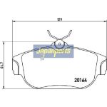 Japanparts Bremsbeläge PA-0328AF Japanparts Bremsbeläge PA-0328AF
