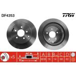 85 482 029 Bremsscheibe HA DF4353 85 482 029 Bremsscheibe HA DF4353