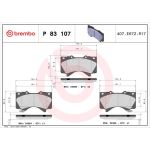 BREMBO Bremsklötze VA P 83 107 BREMBO Bremsklötze VA P 83 107