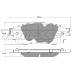 TOMEX brakes Bremsbelagsatz, Scheibenbremse TX 18-98 TOMEX brakes Bremsbelagsatz, Scheibenbremse TX 18-98