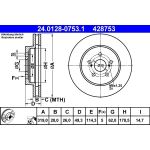 Bremsscheibe Lexus P. Rx 3.0-3.5 03-08 24.0128-0753.1 Bremsscheibe Lexus P. Rx 3.0-3.5 03-08 24.0128-0753.1
