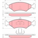 Bremsbelagsatz Ford P. Fiesta 89 GDB1222