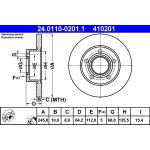 Bremsscheibe Vw T. A100/A6/Passat 96- 245X10 24.0110-0201.1 Bremsscheibe Vw T. A100/A6/Passat 96- 245X10 24.0110-0201.1