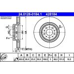 ATE Bremsscheibe VOLVO Vorderachse S60/S80/V70/XC70 2, 0-3, 0 98-10320 X 28 24.0128-0184.1 ATE Bremsscheibe VOLVO Vorderachse S60/S80/V70/XC70 2, 0-3, 0 98-10320 X 28 24.0128-0184.1