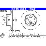 Bremsscheibe Bmw S. 1/3 1.6-2.0 03-13 Power Disc 24.0322-0238.1 Bremsscheibe Bmw S. 1/3 1.6-2.0 03-13 Power Disc 24.0322-0238.1