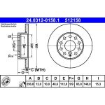 Bremsscheibe Skoda T. Octavia/Superb 04-15 Power Disc 24.0312-0158.1 Bremsscheibe Skoda T. Octavia/Superb 04-15 Power Disc 24.0312-0158.1