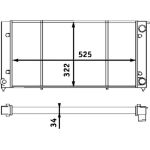 Kühler, Motorkühlung CR 340 001S Kühler, Motorkühlung CR 340 001S