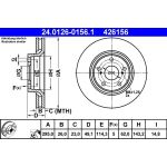 Bremsscheibe Toyota P. Auris/Avensis/Verso 1.6-2.2D 07 24.0126-0156.1 Bremsscheibe Toyota P. Auris/Avensis/Verso 1.6-2.2D 07 24.0126-0156.1