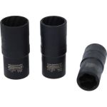 KS TOOLS Set aus 3-teiligen Power-Stecknussmuttern mit Spiralprofil, 17-21 mm 913.1270 KS TOOLS Set aus 3-teiligen Power-Stecknussmuttern mit Spiralprofil, 17-21 mm 913.1270
