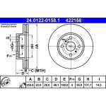 Bremsscheibe Toyota P. Corolla 1.3-2.0D 92-02 24.0122-0158.1 Bremsscheibe Toyota P. Corolla 1.3-2.0D 92-02 24.0122-0158.1