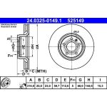 ATE Bremsscheibe 24.0325-0149.1