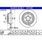 Bremsscheibe Ford T. Focus/Galaxy/Mondeo/S-Max 06-15 Power Disc 24.0311-0145.1 Bremsscheibe Ford T. Focus/Galaxy/Mondeo/S-Max 06-15 Power Disc 24.0311-0145.1