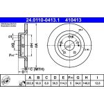 ATE Bremsscheibe 24.0110-0413.1 ATE Bremsscheibe 24.0110-0413.1