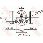 TRW Radbremszylinder BWK103 TRW Radbremszylinder BWK103