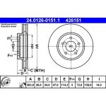 Bremsscheibe Ford P. Maverick 2.0-3.0 V6 24V 01-07 24.0126-0151.1