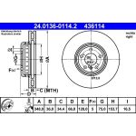 Bremsscheibe Bmw S. 5/6/7 10-Pr 24.0136-0114.2 Bremsscheibe Bmw S. 5/6/7 10-Pr 24.0136-0114.2