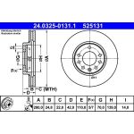 Bremsscheibe Opel P. Astra/Meriva/Zafira 1.3-2.2 D 98- Power Disc 24.0325-0131.1 Bremsscheibe Opel P. Astra/Meriva/Zafira 1.3-2.2 D 98- Power Disc 24.0325-0131.1