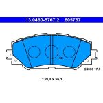 Bremsbelagsatz Toyota P. Auris/Corolla/Verso/Yaris 07 13.0460-5767.2 Bremsbelagsatz Toyota P. Auris/Corolla/Verso/Yaris 07 13.0460-5767.2