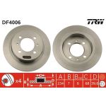 TRW Bremsscheibe Nissan Sunny DF4006 TRW Bremsscheibe Nissan Sunny DF4006