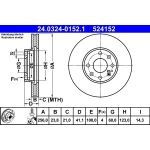 Bremsscheibe Opel P. Astra 1.2-1.8 16V 98-09 Power Disc 24.0324-0152.1 Bremsscheibe Opel P. Astra 1.2-1.8 16V 98-09 Power Disc 24.0324-0152.1