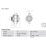 Lichtmaschine 0 986 046 180 Lichtmaschine 0 986 046 180
