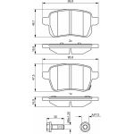 Bosch Bremsbelagsatz Hinterachse 0 986 494 825 Bosch Bremsbelagsatz Hinterachse 0 986 494 825