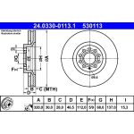 Bremsscheibe Audi P. A4/A6 1.6-3.2 97-09 Power Disc 24.0330-0113.1 Bremsscheibe Audi P. A4/A6 1.6-3.2 97-09 Power Disc 24.0330-0113.1