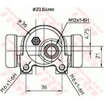 TRW Radbremszylinder BWF154 TRW Radbremszylinder BWF154