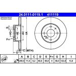 Bremsscheibe Fiat S. 500/Panda 07 24.0111-0119.1 Bremsscheibe Fiat S. 500/Panda 07 24.0111-0119.1