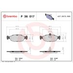BREMBO Bremsklötze HA P 36 017 BREMBO Bremsklötze HA P 36 017
