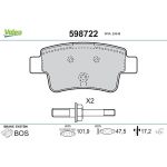 Valeo Bremsbelagsatz 598722 Valeo Bremsbelagsatz 598722