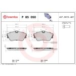 BREMBO Bremsklötze VA P 85 050 BREMBO Bremsklötze VA P 85 050