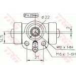 TRW Bremsrolle BWA108 TRW Bremsrolle BWA108