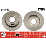 TRW Bremsscheibe NISSAN ALMERA DF4000