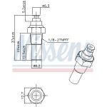 NISSENS Sensor, Kühlmitteltemperatur 207036 NISSENS Sensor, Kühlmitteltemperatur 207036