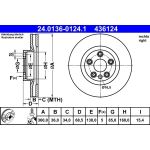 Bremsscheibe Vw P. Touareg 3.0-4.2 V8 10- Pr 24.0136-0124.1 Bremsscheibe Vw P. Touareg 3.0-4.2 V8 10- Pr 24.0136-0124.1
