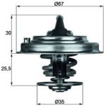 Thermostateinsatz mit Dichtung TX 34 87D Thermostateinsatz mit Dichtung TX 34 87D