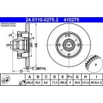 Bremsscheibe Vw T. Corrado/Golf/Jetta/Passat 84-02 24.0110-0275.2 Bremsscheibe Vw T. Corrado/Golf/Jetta/Passat 84-02 24.0110-0275.2