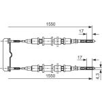 Bosch Handbremsseil 1987477250 Bosch Handbremsseil 1987477250