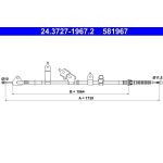 ATE Handbremsseil 24.3727-1967.2 ATE Handbremsseil 24.3727-1967.2