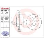 Brembo Bremsscheibe Vorderachse 08.5396.10 Brembo Bremsscheibe Vorderachse 08.5396.10