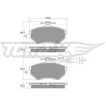 TOMEX brakes Bremsbelagsatz, Scheibenbremse TX 10-631 TOMEX brakes Bremsbelagsatz, Scheibenbremse TX 10-631