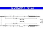 ATE Seilzug, Feststellbremse 24.3727-3503.2 ATE Seilzug, Feststellbremse 24.3727-3503.2