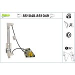 VALEO 851049 Fensterheber hinten rechts, elektrisch, mit Komfortfunktion, ohne Motor