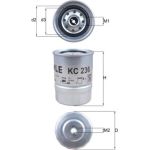 KC 236 MAHLE Kraftstofffilter KC 236, Anschraubfilter, Höhe 110 mm – u. a. für Nissan Patrol III/1 Hardtop (K160), III/1 Station Wagon (W160), Pick Up (720) – OE Nummer 1640017A00 - l KC 236 MAHLE Kraftstofffilter KC 236, Anschraubfilter, Höhe 110 mm – u. a. für Nissan Patrol III/1 Hardtop (K160), III/1 Station Wagon (W160), Pick Up (720) – OE Nummer 1640017A00 - l
