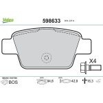 VALEO Bremsbeläge 598633 VALEO Bremsbeläge 598633