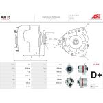 A0115 AS-PL Lichtmaschine (Generator) A0115 A0115 AS-PL Lichtmaschine (Generator) A0115