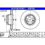 Bremsscheibe Bmw S. 7 2,5-3,5 94-01 24.0128-0105.1 Bremsscheibe Bmw S. 7 2,5-3,5 94-01 24.0128-0105.1